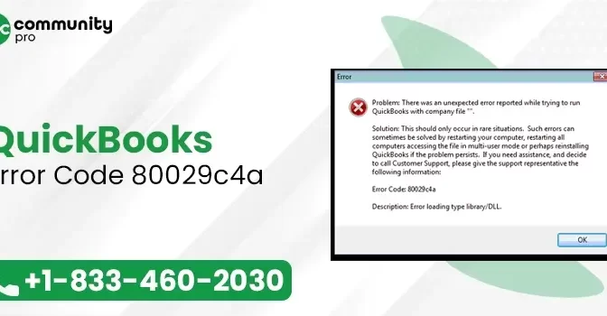 QuickBooks Error Code 80029c4a